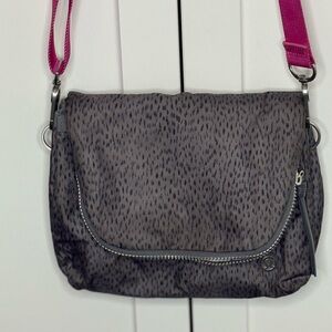lululemon athletica Gray Crossbody Bag with Pink Strap